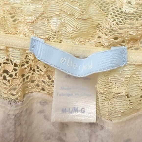 Y2K Babydoll Lace Mesh Floral Bow‎ Tie Coquette Blouse Top Medium - Picture 4 of 6